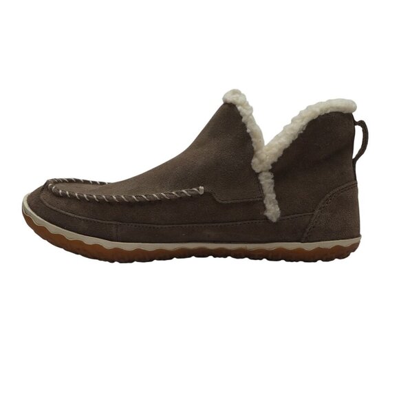 LL Bean Brown Suede Fleece Lined Mountain Slipper Boot Mocs WOmens 10 - Picture 3 of 13
